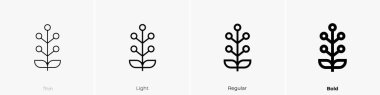 wattle icon. Thin, Light Regular And Bold style design isolated on white background clipart