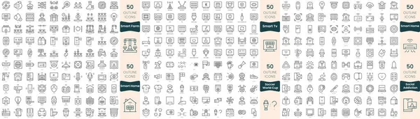 300 ince çizgi simgesi. Bu sette akıllı çiftlik, akıllı ev, akıllı televizyon, futbol dünya kupası, sosyal bağımlılık yer alıyor.