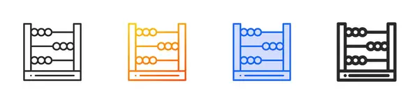Abacus Icon Thin Lineal Degradado Trazo Azul Diseño Estilo Audaz — Vector de stock