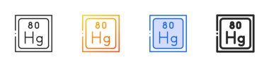 cıva simgesi. İnce doğrusal, Gradyan, Mavi Vuruş ve Kalın Biçim Tasarımı Beyaz Arkaplanda İzole Edildi