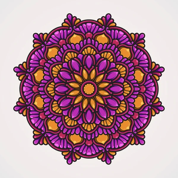 Moderní Dekorativní Mandala Pozadí Dekorace Vhodné Pro Henna Tetování Omalovánky — Stockový vektor