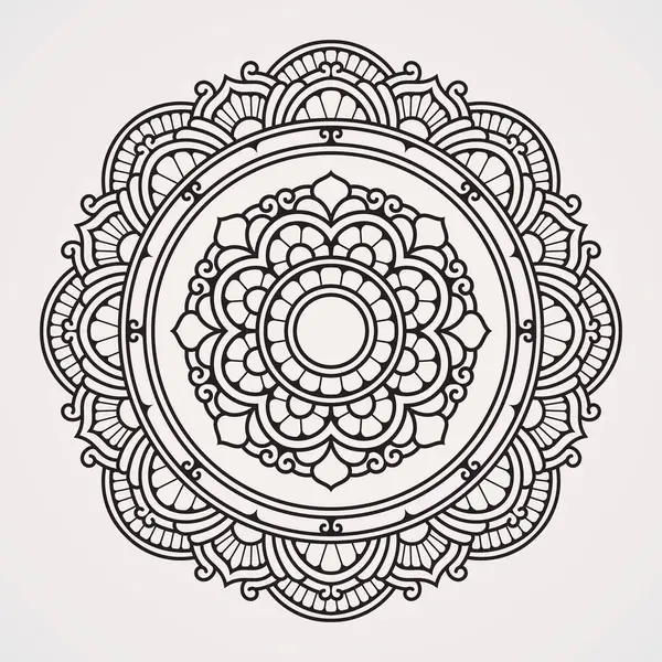 stock vector Circular pattern with a blend of modern flower-shaped ornaments. suitable for henna, tattoos, photos, coloring books. islam, hindu,Buddha, india, pakistan, chinese, arab