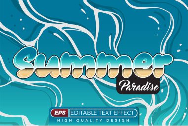 3D metin efekti yaz cenneti