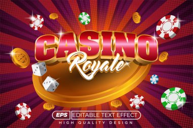 Düzenlenebilir 3D metin efekti Casino Royal