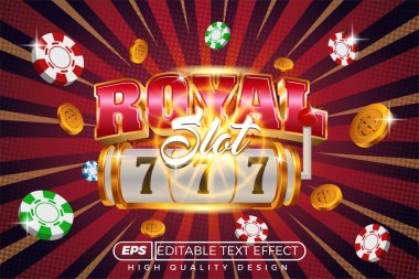 düzenlenebilir 3B metin efekti Royal yuvası