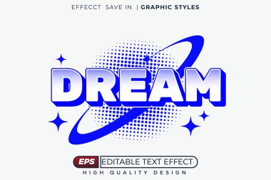 Düzenlenebilir 3d metin efekti rüyası