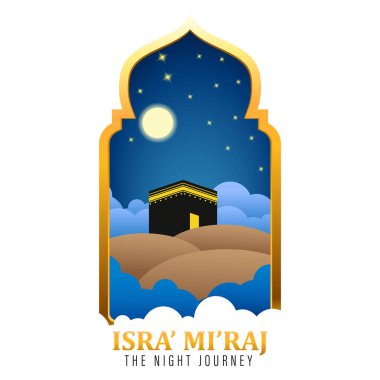 Arka plan Düz Tasarım Camisi, Isra 'Mi' raj, Yolculuk Gecesi