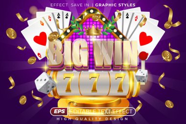 Düzenlenebilir 3d metin efekti büyük başarı