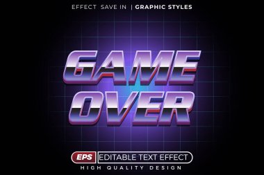 Düzenlenebilir 3d metin efekti oyunu bitti