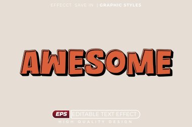 Düzenlenebilir 3D metin efekti harika