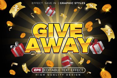 Düzenlenebilir 3d metin efekti ele verir