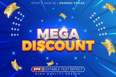 Düzenlenebilir 3d metin efekti Mega indirimi