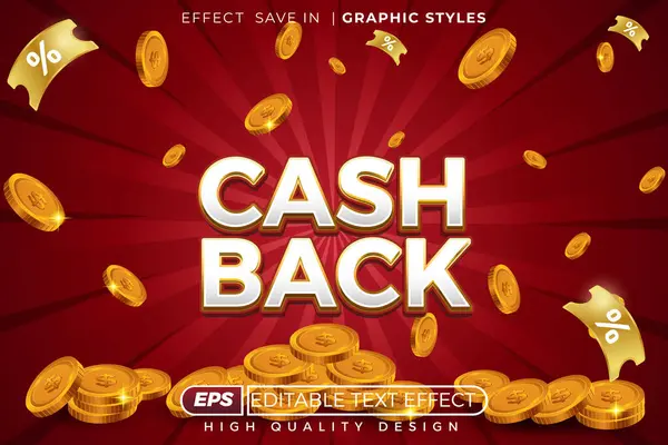 Düzenlenebilir 3d metin efekti nakit