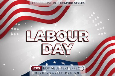 Düzenlenebilir 3d metin efekti çalışma günü