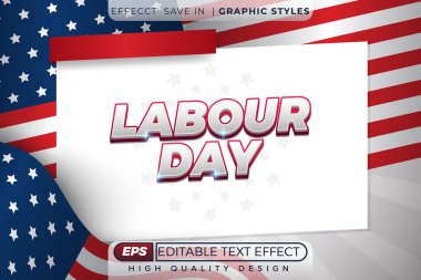 Düzenlenebilir 3d metin efekti çalışma günü