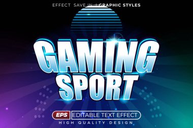 Düzenlenebilir 3d metin efekti oyun sporu