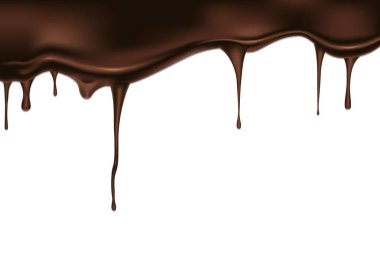 3 Boyutlu İzole Çikolata Eriyen Nesne