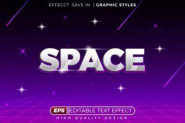 Bilim-Kurgu Tasarımları için Retro Geleceği Metin Efekti Düzenlenebilir Biçimi