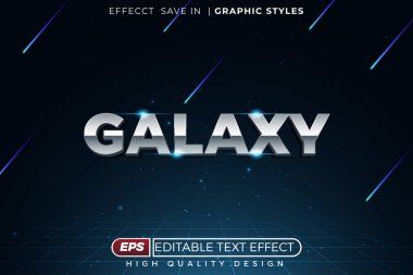 Düzenlenebilir 3d metin efekti gökadası