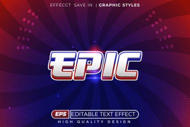 Düzenlenebilir 3d metin efekti destanı