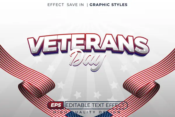 Düzenlenebilir 3D metin efekti gaziler günü