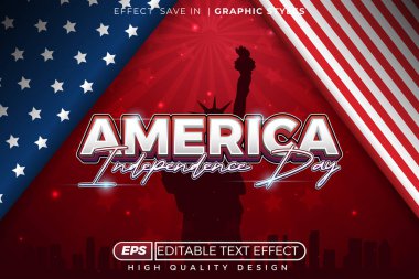 Amerikan Özgürlük Metni Efekti. Bağımsızlık Günü