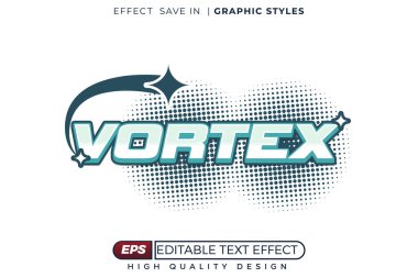 Y2k temalı 3d vektör metin efekti girdabı