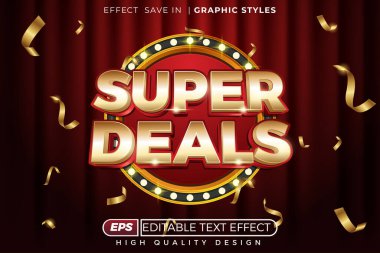 Canlı yayın için 3d metin efekti süper anlaşma