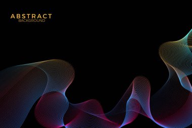 Duvar kağıtları için canlı renkleri olan minimalist dalgalar oluşturan çizgiler