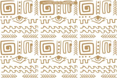 Kumaş tasarımı için yaratıcı kabile soyut desen