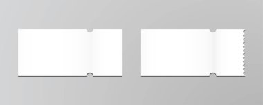 Gerçekçi Beyaz Bilet Tasarımı, Bir Coupon Vektörü Kabul Et