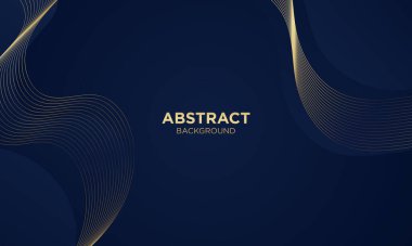 Abstract blue luxury wave background. Modern background design. golden color. Fluid shapes composition. Fit for presentation design. website, basis for banners, wallpapers, brochure, posters
