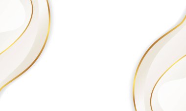 Abstract white luxury wave background. Modern background design. golden color. Fluid shapes composition. Fit for presentation design. website, basis for banners, wallpapers, brochure, posters