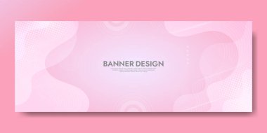 Abstract Pink Fluid Banner Template. Modern background design. gradient color. Dynamic Waves. Liquid shapes composition. Fit for banners
