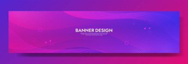 Abstract Violet Fluid Banner Template. Modern background design. gradient color. Dynamic Waves. Liquid shapes composition. Fit for banners