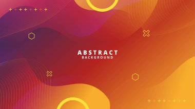Abstract Orange liquid background. Modern background design. gradient color. Dynamic Waves. Fluid shapes composition. Fit for website, banners, wallpapers, brochure, posters