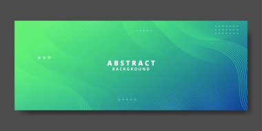 Abstract Green Fluid Banner Template. Modern background design. gradient color. Dynamic Waves. Liquid shapes composition. Fit for banners