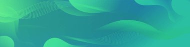 Abstract Green Fluid Banner Template. Modern background design. gradient color. Dynamic Waves. Liquid shapes composition. Fit for banners