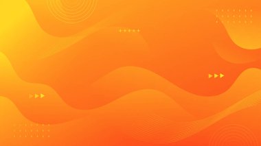 Abstract Gradient orange yellow liquid background. Modern background design. Dynamic Waves. Fluid shapes composition. Fit for website, banners, brochure, posters