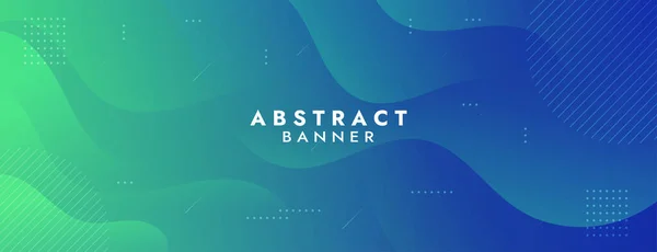 Abstract Gradient Green Blue Liquid Banner Template Modern Background Design — Stock Vector