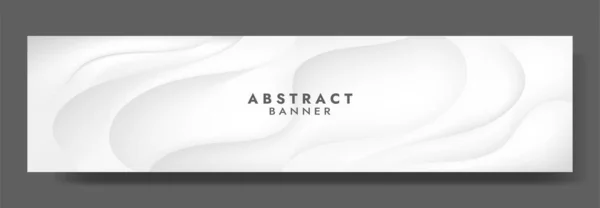 Modèle Abstrait Bannière Blanche Design Fond Moderne Couleur Dégradée Vagues — Image vectorielle