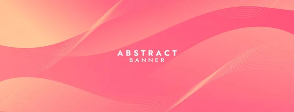 Modèle Bannière Liquide Rose Abstrait Design Fond Moderne Couleur Dégradée — Image vectorielle