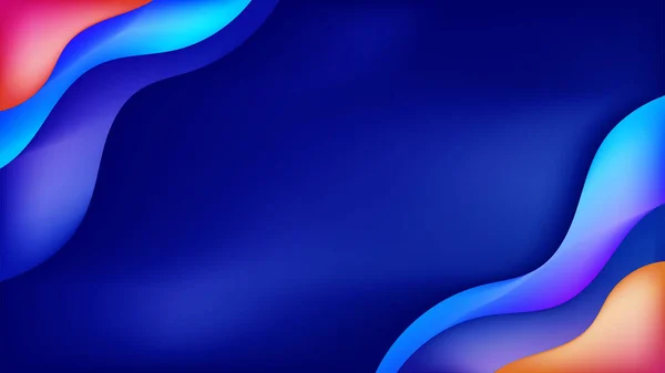 Abstrakte Farbenfrohe Blaue Und Gelbe Flüssigkeit Hintergrund Modernes Hintergrunddesign Farbverlauf — Stockvektor