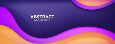Soyut Gradyan Mor Portakal sıvısı arka planı. Modern arka plan tasarımı. Dinamik Dalgalar. Akışkan şekiller bileşimi. Web sitesi için uygun, afişler, broşürler, posterler