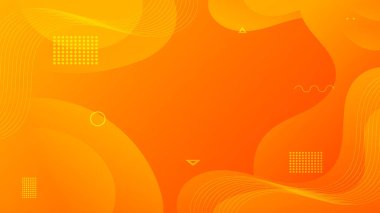 Abstract Gradient Orange Yellow liquid background. Modern background design. Dynamic Waves. Fluid shapes composition. Fit for website, banners, brochure, posters