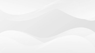 Soyut beyaz sıvı dalga arkaplanı. Modern arka plan tasarımı. Dinamik Dalgalar. Akışkan şekiller bileşimi. Web sitesi için uygun, afişler, broşürler, posterler