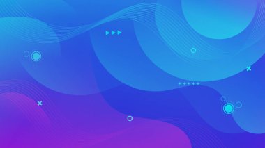 Soyut Gradyan Mor Mavi sıvı arkaplan. Modern arka plan tasarımı. Dinamik Dalgalar. Akışkan şekiller bileşimi. Web sitesi için uygun, afişler, broşürler, posterler