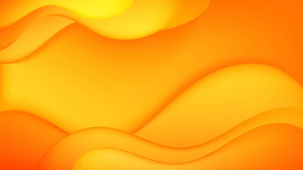 Abstrakter Verlauf Orange Gelb Flüssigen Hintergrund Modernes Hintergrunddesign Dynamische Wellen — Stockvektor