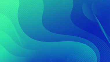 Abstract Gradient Green Blue liquid background. Modern background design. Dynamic Waves. Fluid shapes composition. Fit for website, banners, brochure, posters