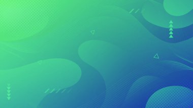 Abstract Gradient Green Blue liquid background. Modern background design. Dynamic Waves. Fluid shapes composition. Fit for website, banners, brochure, posters